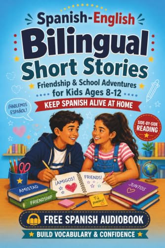 Spanish – English Bilingual Short Stories: Friendship & School Adventures – Fun stories for kids 8–12 to boost vocabulary, confidence, and pride with side-by-side reading.