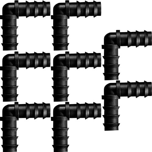 Maitys Tropfbewässerungs-Anschlussstücke, Reparaturset für Tropfschläuche, Inline-Tropfbewässerungs-Schlauchverbinder, Kunststoff-Endstopfen, für Garten, Rasen-Sprinkler-Systeme. 8 Stück, 13 mm