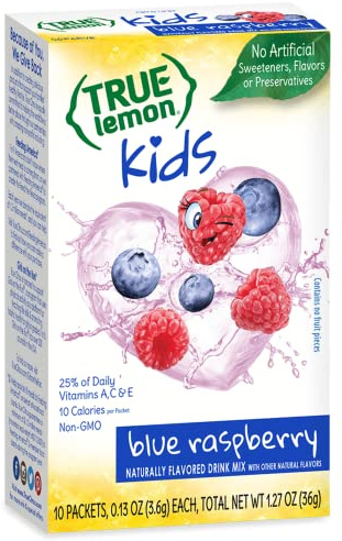 True Lemon Kids Fruit Drink Combo 3 Pack - Blue Raspberry, Pink Lemonade, & Fruit Punch