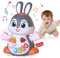 Yerloa Jouets Musicaux Bébé 1 an, Jouet Lapin Rampant avec Musique et Lumières, Jouet d'Éveil Interactif pour Bébé, Cadeau pour Enfant 6 9 12 24 Mois Garçon Fille Tout-Petit