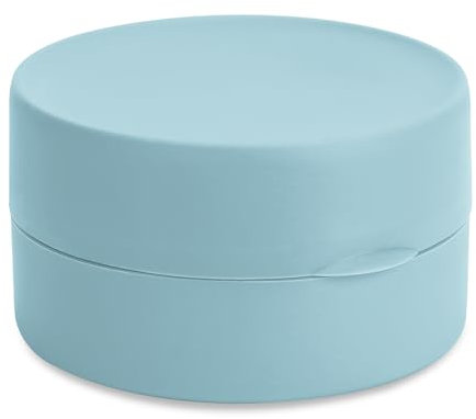 Rund Seifendose Tragbare Reisen Seifenbox mit Deckel wasserdichte Seifenkiste Kunststoff Seife Container Kleine Aufbewahrungsbox Seifenbehälter für Badezimmer (Blau)