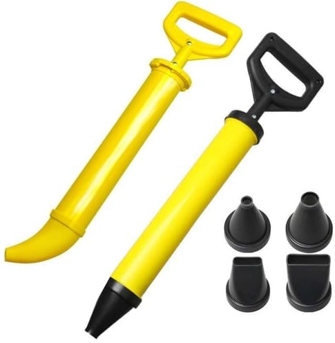 2 pistolas para juntas de mortero + 4 juntas, pistola de mortero, bomba manual de mortero, jeringa de hormigón y accesorios, jeringa de mortero de cemento, lechada de lechada con 4 boquillas