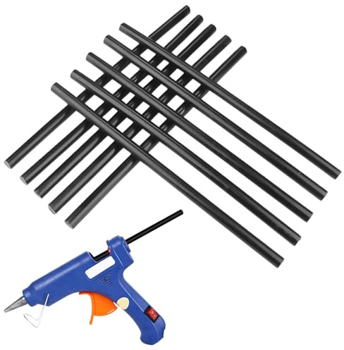 Débosselage de voiture - Bandes de bâton de colle thermofusible noire | Bâtons de colle adhésifs solides pour Auto Audio Art Craft Home Office Project Craftwork Fix & Repairs