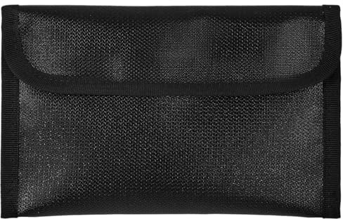 Ptwola Fireproof Waterproof Document Bag Zipper Storage Organizer Pouch Water Resistant Fire Proof Money Bag Bank Bags Document Holder 5 x 8 inches Small Cashes Bags for File Jewelry Passport