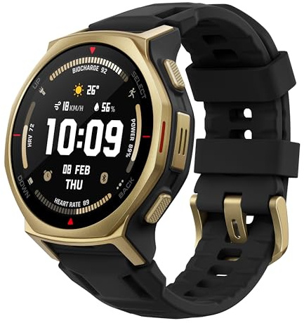 Amazfit T-Rex 3 Pro Reloj Inteligente Outdoor 44mm – Pantalla AMOLED Zafiro, Linterna, Bisel de Titanio, GPS Doble Banda, Mapas Offline, 17 Días Batería, 180+ Modos Deportivos, para Android iPhone