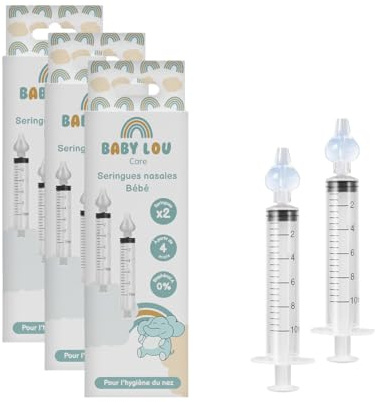 Siringhe nasali per neonato | Set da 6 siringhe | Pulizia del naso & irrigazione nasale | Riutilizzabili e senza Bisfenolo A | A partire da 4 mesi