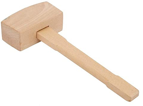 Professional Carpenter Wooden Hammer Wood Tapping 100% Woodworking Tool with Angled Striking Face