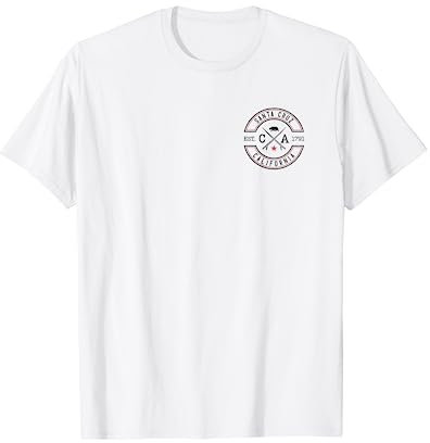 Santa Cruz Beach California CA Retro Surfer vorne & hinten T-Shirt