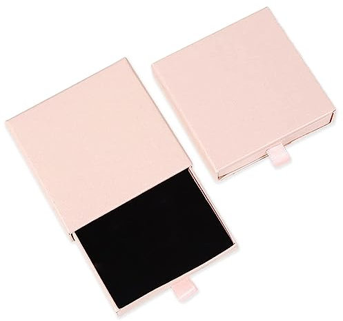 1 pezzo Confezione regalo per gioielli Scatole regalo per esposizione di gioielli in carta 9 * 9 * 1,7 cm / 3,5 * 3,5 * 0,6 pollici Confezione regalo piccola per collana Orecchini Anello Conservazione