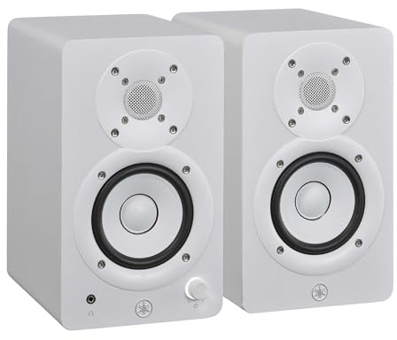 Yamaha HS3W - Coppia di altoparlanti per monitor da studio, compatti, colore: Bianco