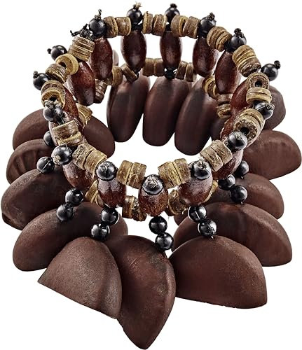 Sonic Energy Bendo Nussschalen Shaker – Als Gummiarmband – Soundeffekt-Instrument für Therapie und Percussion (SBB)