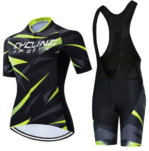 Conjunto Ropa Ciclismo Mujer Verano Traje Ciclista Bici MTB Manga Corta