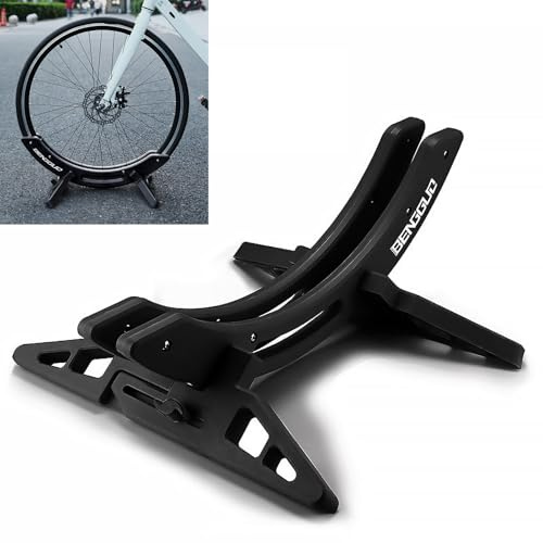 Support Vélo Sol, Béquille de Sol Universelle Réglable pour VTT, Vélo de Route, Vélo Support Stationnement pour Tous Les Pneus de Vélo de 30 à 80mm de Large