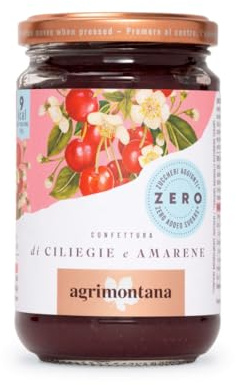 Vaso Confettura Zero Agrimontana Ciliegie e Amarene 290 g