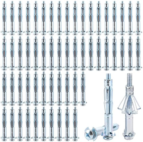 AKOLAFE Ancrages pour charges lourdes M6 x 72 mm - En acier inoxydable galvanisé - Pour charges lourdes - Pour bots, construction sèche