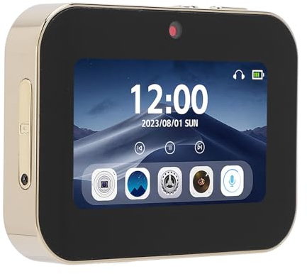 4K Digitalkamera, Barnkamera med 3-tums Pekskärm, 64MP 10X Zoom 120° Bred Kompaktkamera, film- och Musikspelare, Bärbar Kamera för Pojkar, Flickor, Barn (GOLD)