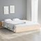 Myheimly Massivholzbett, Holzbett mit Kopfteil Lattenrost, Schlafzimmer, Bett Bettgestell, Modern, Kiefer Massivholzbett Natur,140 x 200 cm