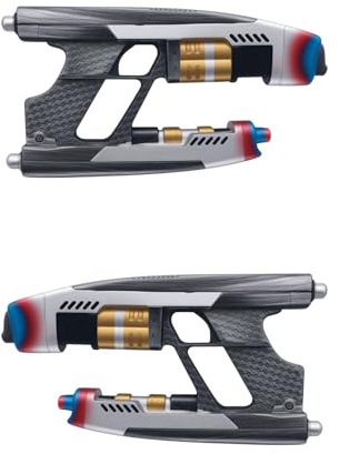 Blaster Quad Blasters superhjälte The Galaxy Peter Quill leksak, pistol cosplay rekvisita harts replika halloween maskboll karnevalstillbehör (2 st)