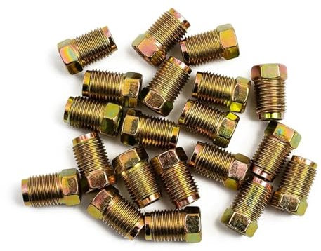 Tuyau Frein Cuivre Kit de raccords de Conduite de Frein for Tuyau de Frein en cuivre de 3/16, 20 écrous mâles de 10 mm x 1 mm Conduite de Freins Et Raccords Auto