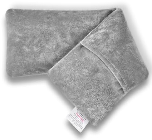 UNCN Coussin Chauffant du cou Cervicales Micro Onde - housse amovible, Bouillotte Micro-Onde, graine de lin,noyaux cerises