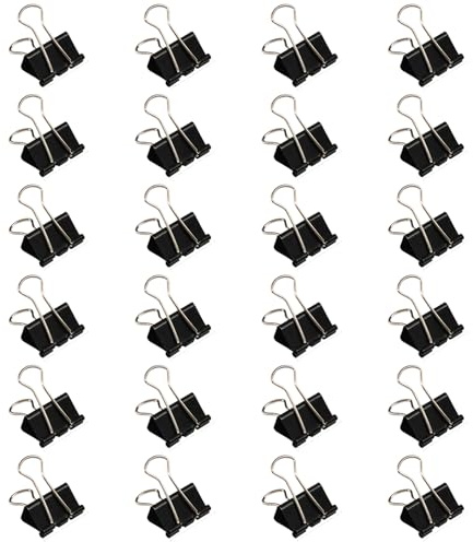 YUGSHNKFC Clip Pieghevole in Acciaio Inossidabile da 24 Clip a Coda Lunga Morsetto per Carta Resistente per Sacchetti Alimenti File fotografici Ricevute Tavolo da Morsetti per Documenti