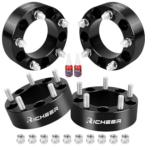 Richeer 5x5.5 Wheel Spacers for 2012-2018 Ram 1500, 4PCS 2 inch 5x139.7mm Forged Wheel Spacers, Center Bore 108mm with Studs M14X1.5 for Ram 1500