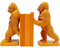 Kare Design Buchstütze Gorilla (2/Set), Orange, Tiermotiv, Deko Objekt, Handgearbeitet, Handgemalt, Deko für Regale, Büro, 29x18x15 cm (H/B/T)