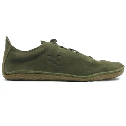 VIVOBAREFOOT Mens Sensus Leather Dark Olive Trainers 8 UK