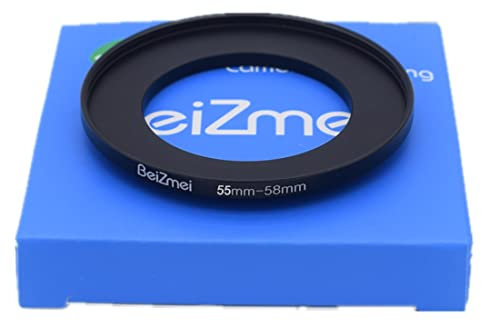 55mm a 58mm Filtro Adaptador,Compatible con Todas 55mm Objetivo a 58mm UV,ND,CPL,Filtro.55mm Lens to 58mm cámara Filtro (55-58mm)