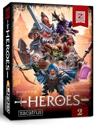 Aventura Z: Vol. 2 Héroes, Juego de Mesa, Juego Cooperativo, Juego Solitario, Juego para 1 o 2 Jugadores, Juego para 2, Espada y Brujería, Narrativo, Exploración y Aventura, Edad +14