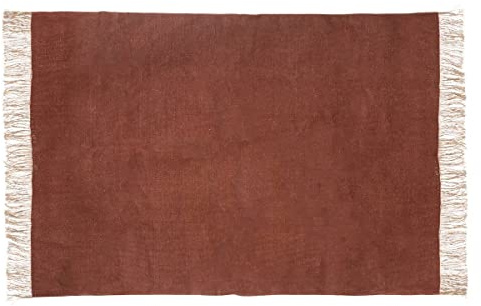 Atmosphera - Teppich Bota Baumwolle und Jute - terrakotta-rosa - 120x170 cm - Terrakotta rosa