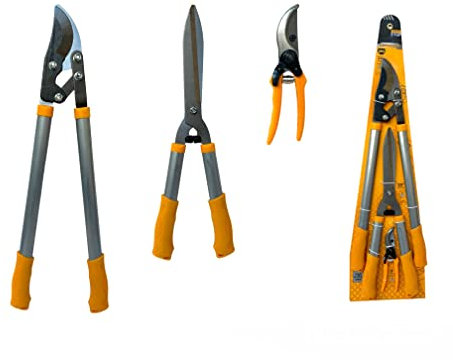 Set da 3 Pezzi Cesoia Da Potatura Troncarami Tagliasiepi Professionali Da Pota Kit Attrezzi per la potatura per la Cura del Giardino Siepi Alberi e Arbusti