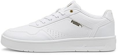 PUMA Unisex Court Classic Turnschuhe, Puma White Puma Gold, 46 EU