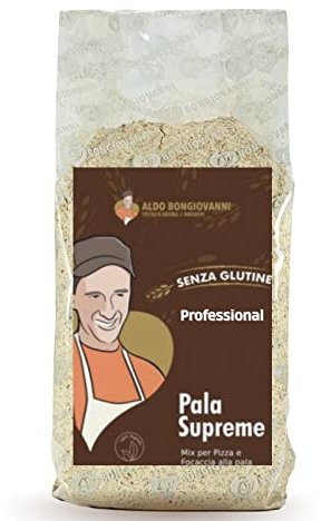BONGIOVANNI FARINE E BONTA' NATURALI Pala Supreme Professional Farina di Avena, Mandorla e Sorgo per Focaccie e Pizza alla Pala, Farina Senza Glutine Conf da 1 kg