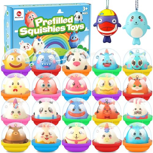 Mocoosy 22 Stück Squishies Spielzeuge für Kinder Partytütenfüller Partygeschenke, Anti Stress Fidget Spielzeug Druckspielzeug tierische Squeeze Toy für Jungen Mädchen Geburtstagsgeschenke Party Preise