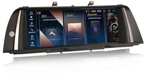 Erisin 10.25 8-Core Android 14 4GB RAM+64GB ROM Radio de Coche Estéreo Navegación de Automóvil para BMW Serie 5 F10/F11 CIC Admite Bluetooth 5.0 CarPlay Android Auto Canbus IPS WiFi OEM iDrive