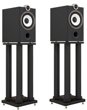 Supporti for altoparlanti da scaffale universali da pavimento 1 paio di altoparlanti for home theater con audio surround, supporti for altoparlanti, colonne for piattaforma audio, colore nero ( Color
