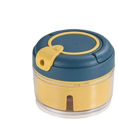 XIAOXIAOYU Manual Food Processor | Manual Onion Crusher Garlic Chopper | Small Kitchen Tool, Hand Pull Onion Cutter, Handheld Grater for Ginger, Chili, Vegetable