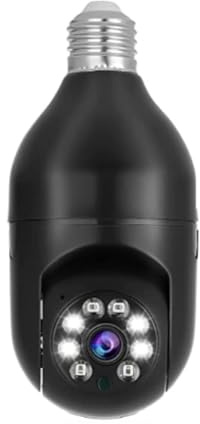 Persistence Cámara IP con Bombilla E27, 1080P, Inalámbrica, A Color, Visión, Seguimiento Automático de Personas, Videovigilancia de Seguridad, Cámaras PTZ