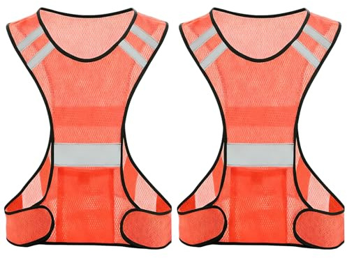 Duzapku Reflective Running Gear, 2 Pcs Sports High Vis Vests