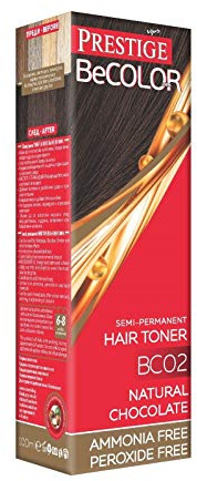 Vips Prestige - BeColor Tinte Semi Permanente Color Chocolate Natural BC02, Sin Amoniaco Sin Peroxide