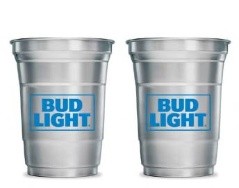 Bud Light Aluminum Cup - Set of 2