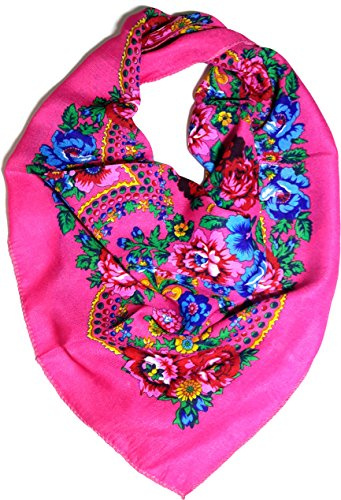Traditional Polish Folk Head Scarves - Traditional Collection (Pink)