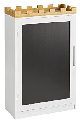 SoBuy KMB43-W Kinder Kommode Kinderregal mit Tafel Kinder Bücherregal Spielzeugregal Aufbewahrungsschrank für Kinder Kinderschrank Kinderzimmer Möbel im Schlossdesign BHT ca.: 63x100x30cm