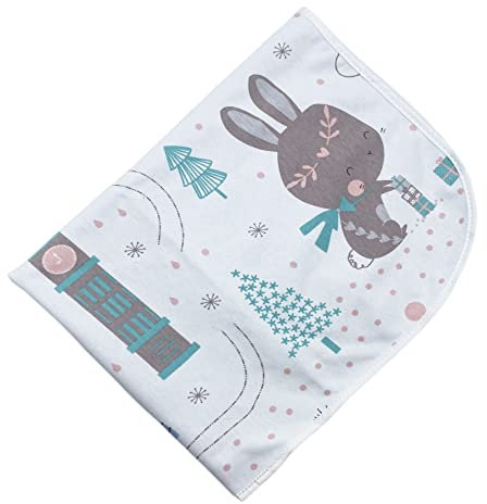 Sämann Wickelauflage 50x70 waschbar - Wickelunterlage wasserdicht - Matratzenschoner - Nässeschutz für Wickelkommode - Moltontuch - Matratzenschoner wasserdicht - Junge und Mädchen Travel Bunny