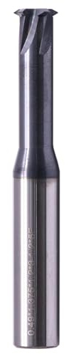 5/8 11-32 TPI Single Pitch Solid Carbide Thread end Mill - AlTiN Coated, 5 Flute, .490 Cutting Diameter, 1/2 Shank Diameter, Necked to Thread 1.375 Deep, 3-1/2 Overall Length, Square End