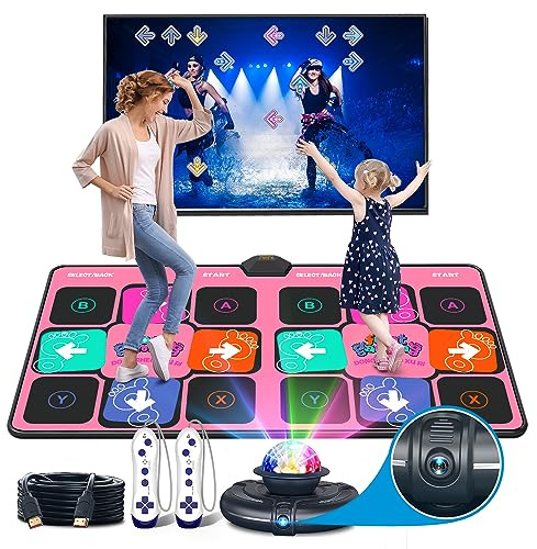 FWFX Alfombra de danza – música inalámbrica electrónica para niñas y niños – Juego de almohadilla de baile para TV, regalos de cumpleaños de Navidad para niños, adolescentes, estudiantes, adultos
