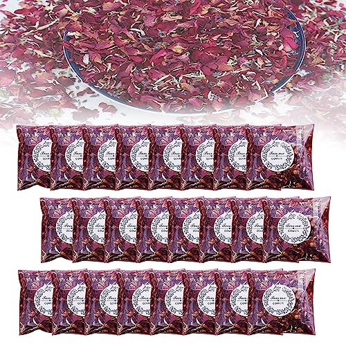 skytowards 24 Packungen Hochzeitskonfetti Natürliches Blütenkonfetti Hochzeit Streublumen Biologisch Abbaubar Getrocknete Blütenblätter Blüten Hochzeit Werfen Blumenkonffetti für Hochzeitsparty
