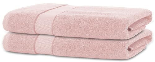 BANANALU 2 Handtücher Set 50x100cm 100% Baumwolle Gästehandtücher Handtuch Rosa