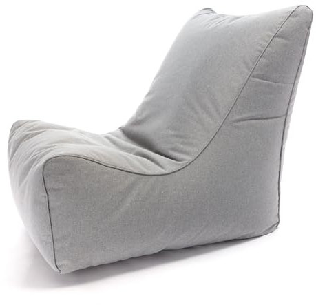Ecopuf Dubai - Sittsäck för utomhusbruk - Bekväm sits med högt ryggstöd - Vattentät Sittsmurf - Polystyren Bollvaddering - Storlek 80 x 77 x 70 cm.